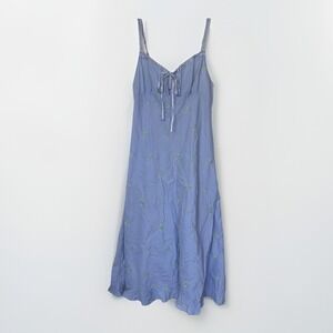 Vintage Y2K Victoria Secret Milkmaid Dress M Cottagecore Maxi Cotton '02 RARE